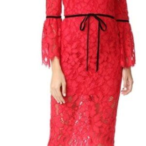 ALEXIS‎ red lace odette dress